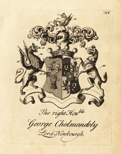 Högerns vapen, ärade George Cholmondely, Lord Newbourgh, 2nd Earl of Cholmondeley av Andrew Johnston