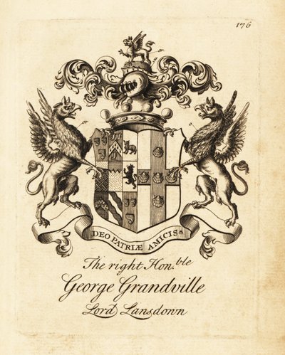 Vapensköld av högern ärade George Grandville, Lord Lansdown av Andrew Johnston