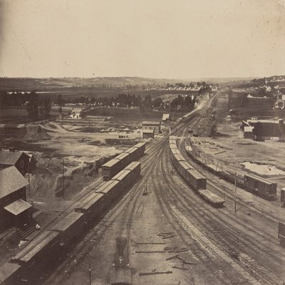 Alexandria bangård, sedd mot väster och sydväster, Virginia av Andrew Joseph Russell