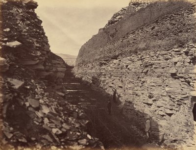 Plåt 22. Burning Rock Cut,1869 (foto) av Andrew Joseph Russell