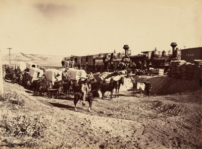 Plåt 27. Försörjningståg,1869 (foto) av Andrew Joseph Russell