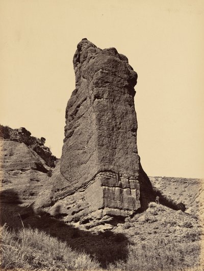 Plåt 31. Monumentklippan, mynningen av Echo Canon,1869 (foto) av Andrew Joseph Russell
