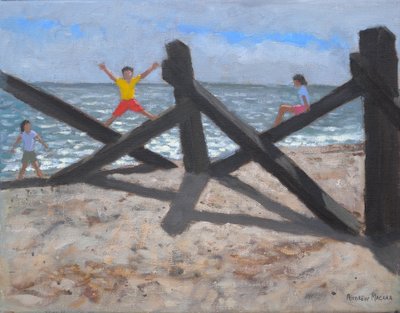 Old Jetty, 2010 (olja på duk) av Andrew Macara