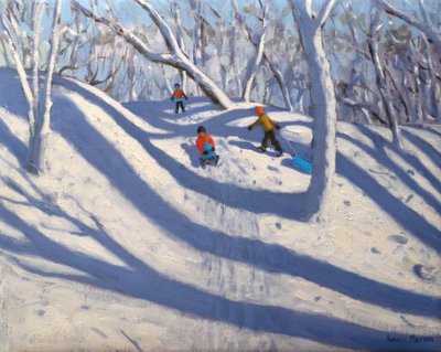 Winter, Bramcote, Nottingham, 2009 (olja på duk) av Andrew Macara
