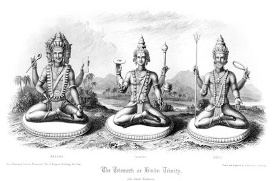 Trimurti eller hinduisk treenighet. av Andrew Thomas