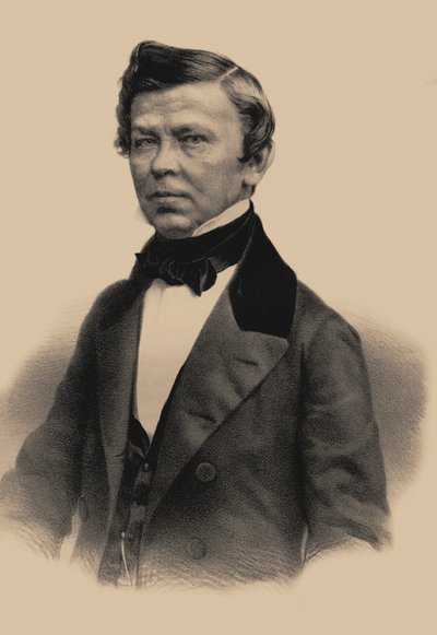 Porträtt av poeten Vladimir Grigorievich Benediktov 1807-1873, 1870 av Andrey Mikhaylovich Lushev