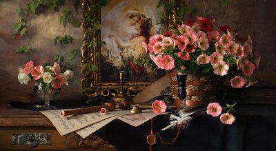Romantiskt blomsterstilleben av Andrey Morozov