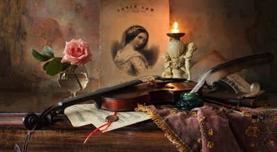 Romantik med en vintagefiol av Andrey Morozov