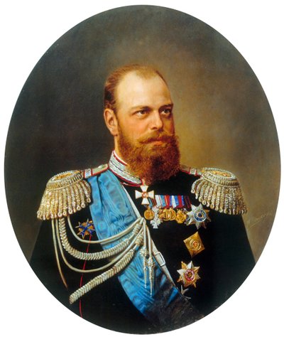 Porträtt av kejsaren Alexander III, 1845-1894, 1800-talet. av Andrey Nikolayevich Shilder