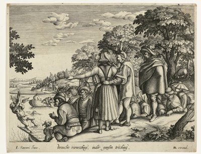 rita gås Fruktbar odling, inder helvandring (titel på objekt) av Andries Jacobsz. Stock