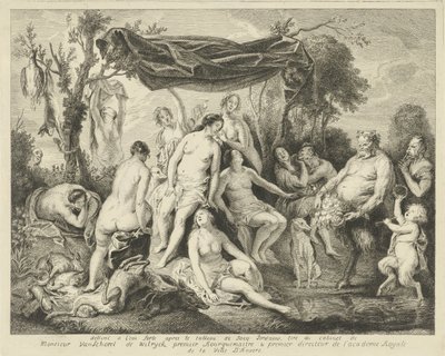 Badar Diana en Silenus av Andries Lens