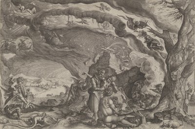 Häxor som förbereder sig för sabbaten, ca. 1610. av Andries Stock