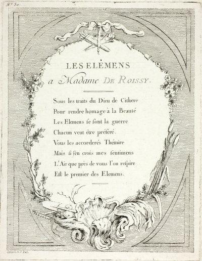 Frontispiece, från Élements av Ange Laurent de Lalive de Jully
