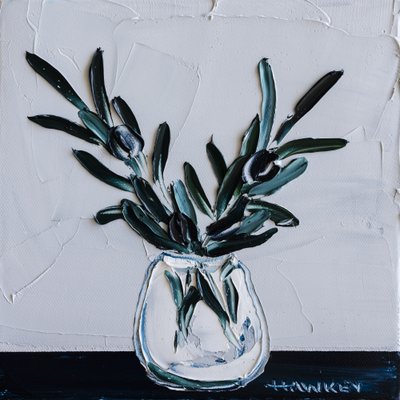Strukturerade olivkvistar av Angela Hawkey