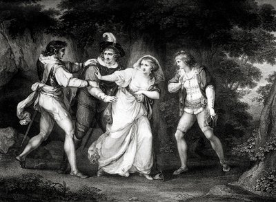 William Shakespeares pjäs av Angelica (after) Kauffman