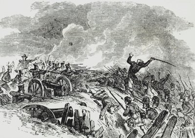 Slaget vid New Orleans (färg litho) av Thomas Kelly
