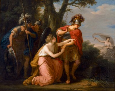 Rinaldo och Armida (olja på duk) av Angelica Kauffman