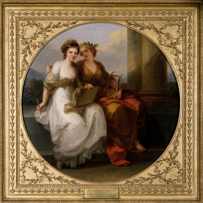 The Artist in the Character of Design (olja på duk) av Angelica Kauffman