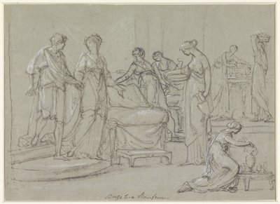 Brud och brudgum går in i en brudkammare av Angelica Kauffmann