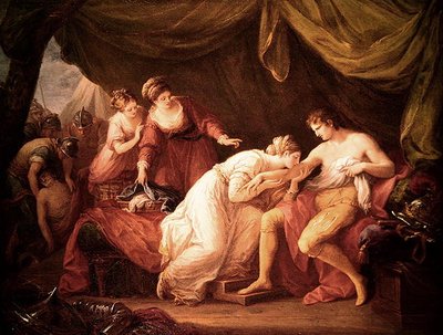 Edward I och Eleanora (olja på duk) av Angelica Kauffmann