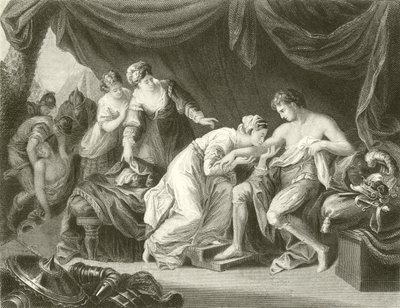 Gift sugs ur prins Edwards sår av hans gemål Eleanor av Angelica Kauffmann