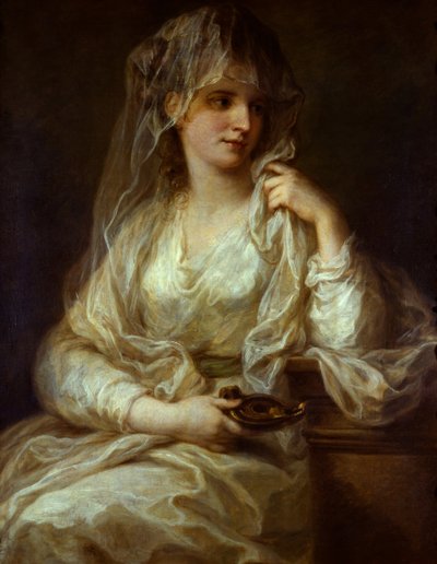 Porträtt av en dam som en vestalisk jungfru, 1782 av Angelica Kauffmann