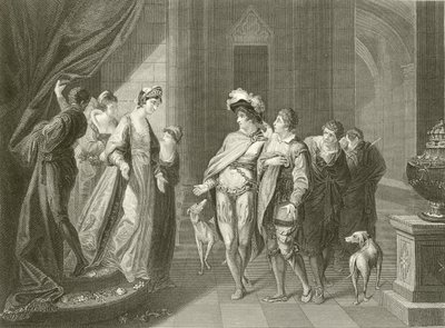 Intervjun mellan Edgar och Elfrida av Angelica Kauffmann