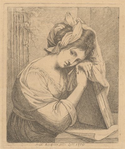 Ung kvinna i begrundan av Angelica Kauffmann