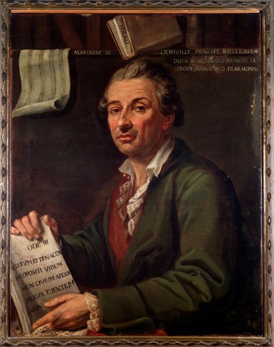 Porträtt av Pierre Eugene Francois, markis av Ligniville (målning av Angelo Crescimbeni