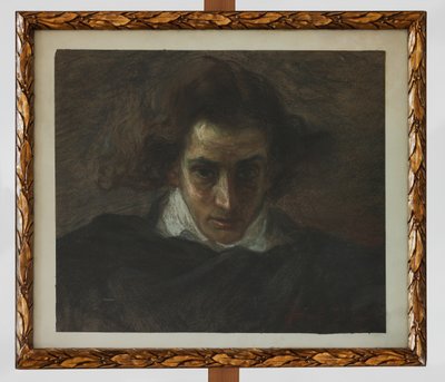 Porträtt av en musiker (pastell) av Angelo Longanesi