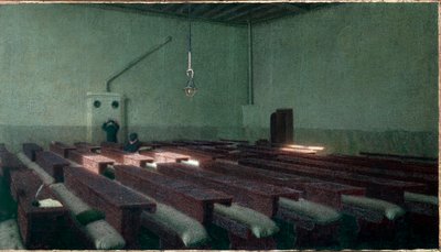 Jul på hospice för äldre Pio Albergo Trivulzio i Milano Målning av Angelo Morbelli (1853-1919) 1909 Mått 99x173,5 cm Turin, Galleria Civica d