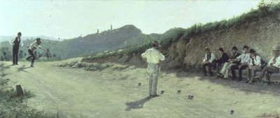 Spelet Boccia av Angelo Morbelli