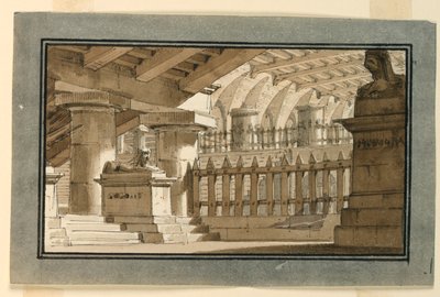 Scenografi, egyptiska fängelset av Angelo Toselli