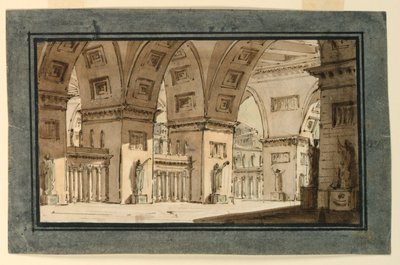 Scendesign, interiör av Palace av Angelo Toselli
