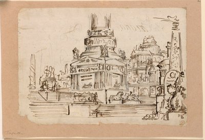 Scenografi, piedestal av monument av Angelo Toselli