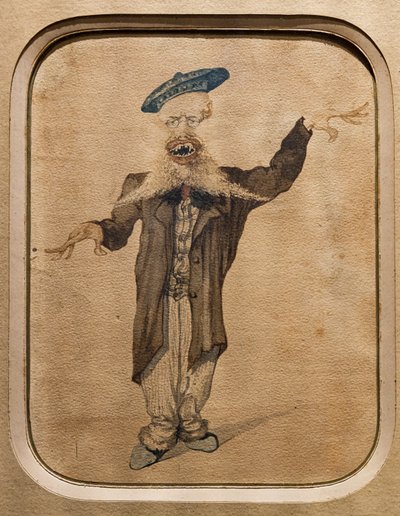 Karikatyr av Telemaco Signorini, ca 1884 (akvarell på papper) av Angiolo Tricca