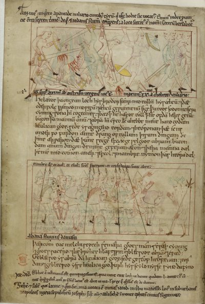 Bomull Claudius B. IV, f.25v Abraham och Lot av Anglo Saxon