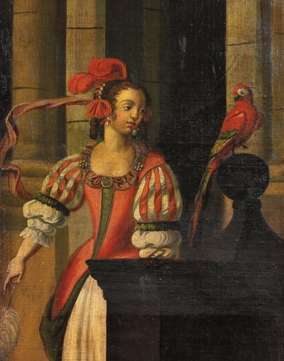 Fyrfaldig dubbelsidig skärm, c.1700 av Anglo Flemish School