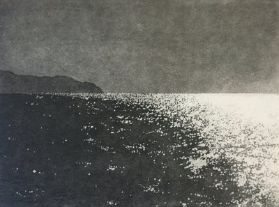 Dancing light, 2021 (akvatint på papper) av angus hampel