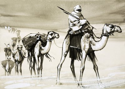 Kameler korsar öknen av Angus McBride