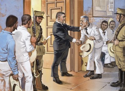 Mexikos oavslutade revolution (gouache på papper) av Angus McBride