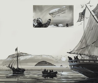 Roald Amundsen (1872-1928) (gouache på papper) av Angus McBride