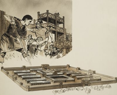 Roman Camp (gouache på papper) av Angus McBride