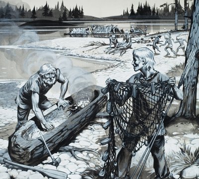 The Forest People of Scandinavia (gouache på papper) av Angus McBride