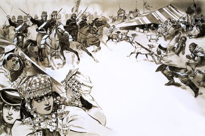 Fransmännen invaderar Algeriet (gouache på papper) av Angus McBride