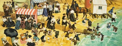 Victoriansk eller edwardiansk strandmotiv av Angus McBride
