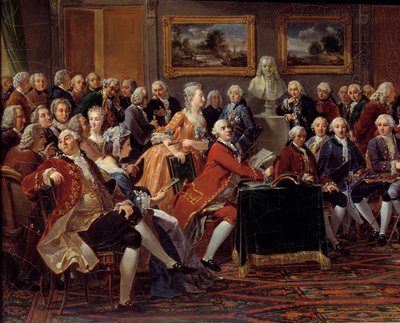 Der Salon von Madame Geoffrin von Anicet-Charles Lemonnier
