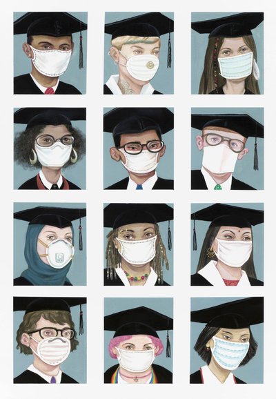 Class of 2020, 2020 (akryl på illustrationstavla) av Anita Kunz