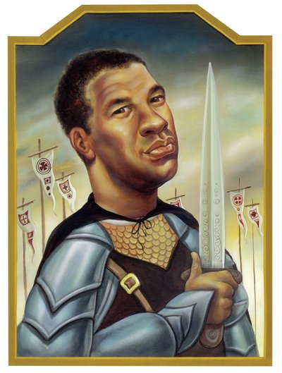 Denzel Washington, 2002 (akryl på illustrationstavla) av Anita Kunz