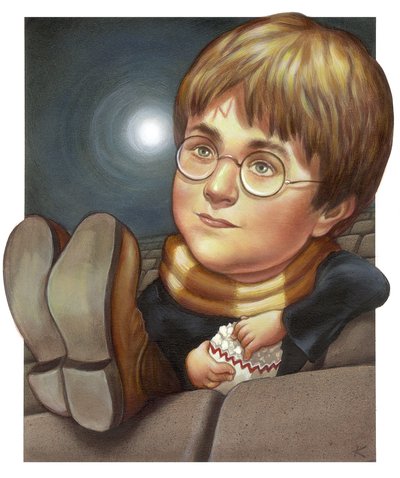 Harry Potter, 2001 (akryl på illustrationstavla) av Anita Kunz